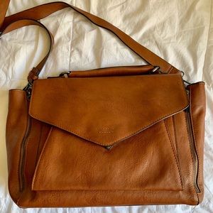 Zara cognac messenger bag